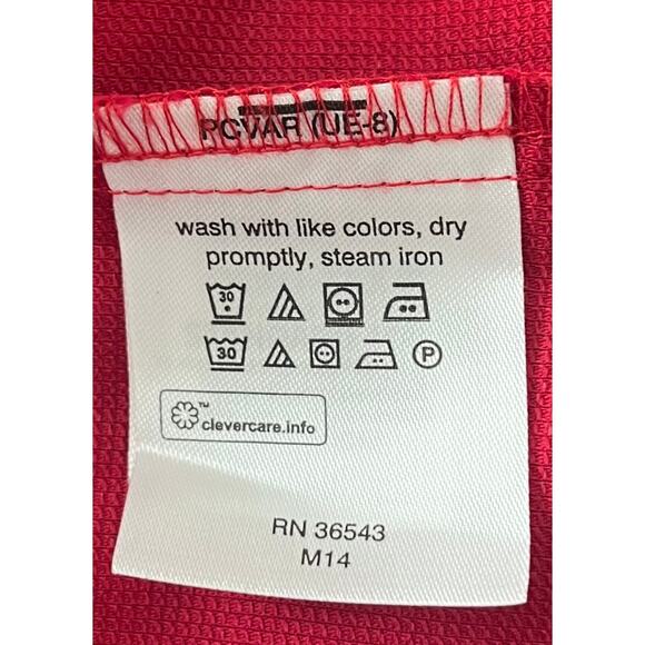 VAN HEUSEN LONG SLV BUTTON-UP DRESS SHIRT, MENS, XL - 17/17-1/2. (34-35), RED - Picture 11 of 11